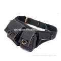 black pockets waist belt with one shoulder bag